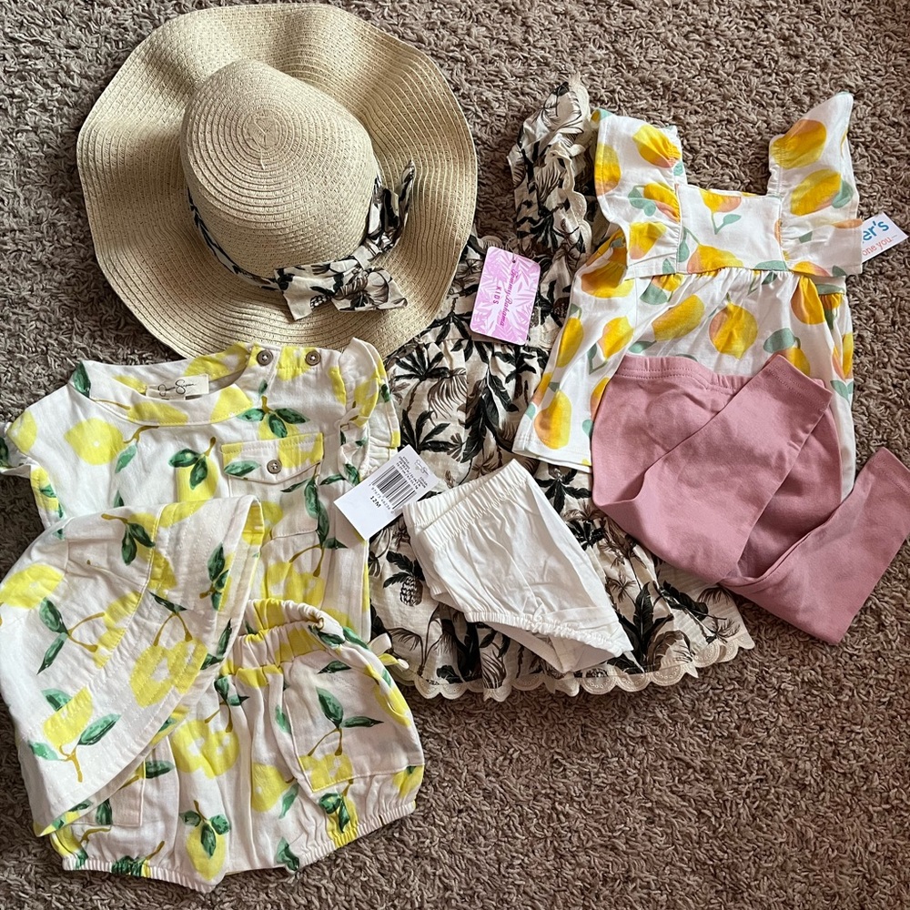 Baby Girl 3 Summer Outfits all NWT 9-12M